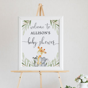 Affiche Sexe animal neutre signe de bienvenue baby shower