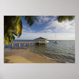 Affiche Seychelles, île de Praslin, Anse Bois de Rose,