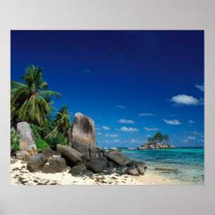 Affiche Seychelles, Mahe Island, Anse Royale Beach.