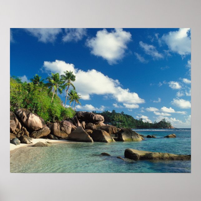 Affiche Seychelles, Mahe Island, Lazare Bay (Devant)