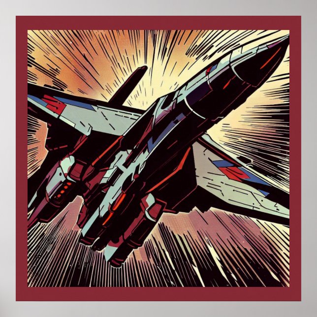 Affiche SF - Anime Starfighter Woodcut 2 (Devant)