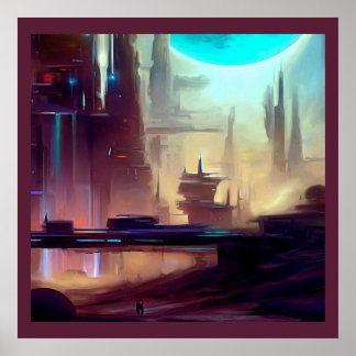Affiche SF City sur une planète étrange 3