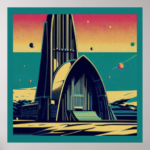 Affiche SF Église futuriste 3