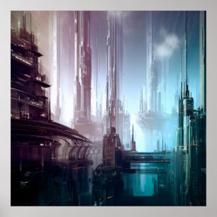 Affiche SF Futuristic City 2