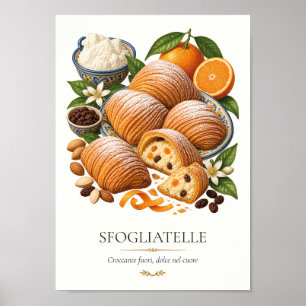 Affiche Sfogliatelle – Vintage Italian Dessert