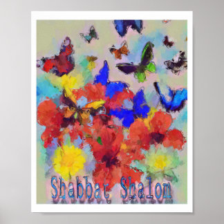 Affiche Shabbat et 🦋 papillon