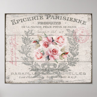Affiche Shabby Chic Blush Roses Wreath Télécharger l'affic
