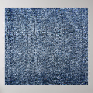 Affiche Shabby denim : texture de jean bleu