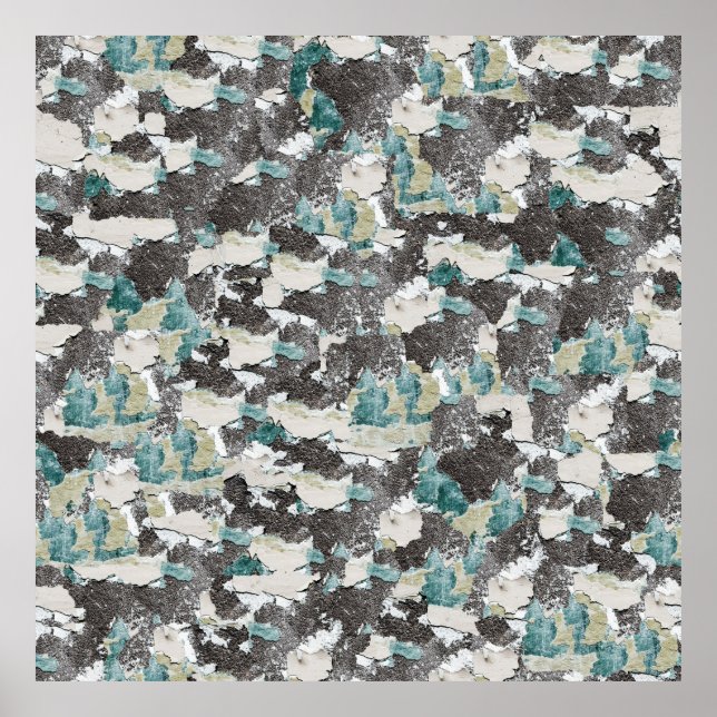 Affiche Shabby wall seamless texture backgroundart, paint, (Devant)