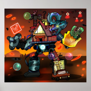 Affiche ShackTron (Chutes de gravité)