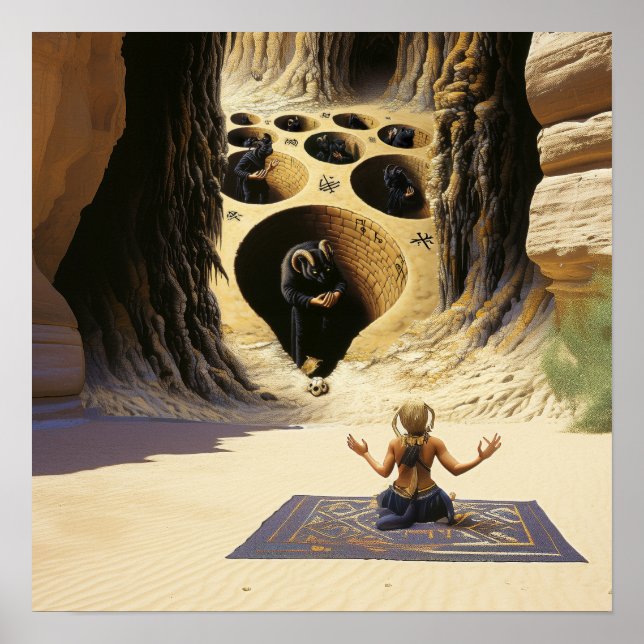 Affiche Shadow Work Witchy Recovery AI Art Matte Value (Devant)