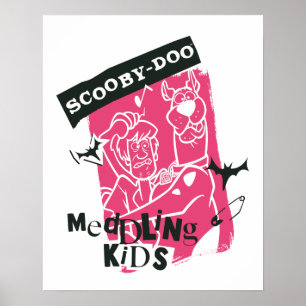 Affiche Shaggy and Scooby Doo Meddling Kids Punk Outline