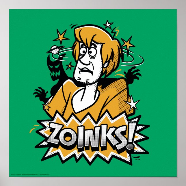 Affiche Shaggy "Zoinks !" Graphic halftone (Devant)