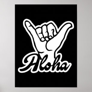Affiche Shaka Main, Hang Loose sign Aloha