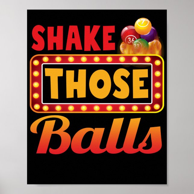 Affiche Shake Ces Balls Bingo Designs Casino Jeu (Devant)