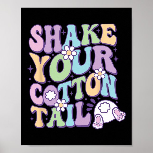 Affiche Shake Your Cotton Tail mignonne Lapin de Pâques Ha (Devant)