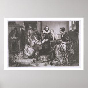 Affiche Shakespeare avec sa famille, chez Stratford,