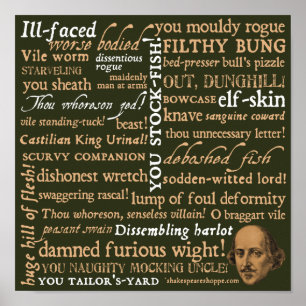 Affiche Shakespeare insulte la collection