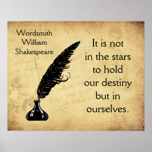 Affiche Shakespeare Quote It is in the  Stars 