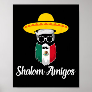 Affiche Shalom Amigos - Hanoukka Mexicaine Juive Cinco De 