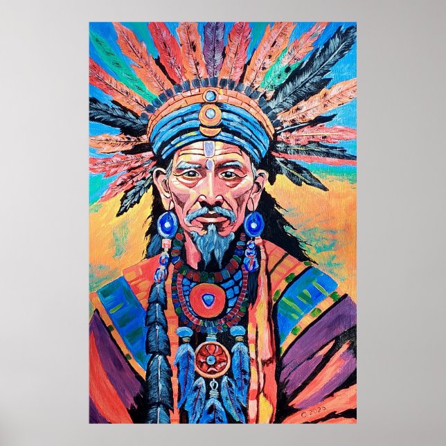 Affiche shaman, sorcier, amulet, magie (Devant)