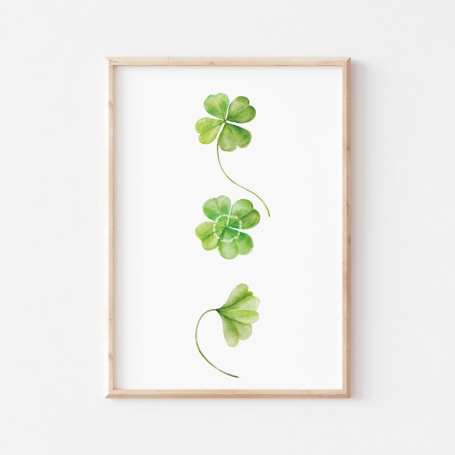 Affiche Shamrock aquarelle (Créateur téléchargé)