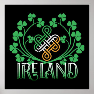 AFFICHE SHAMROCK IRLANDE