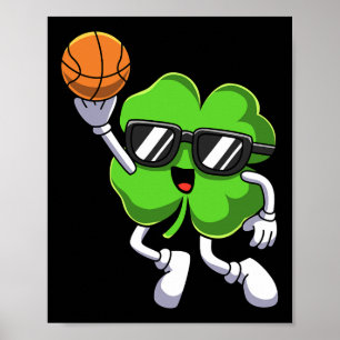 Affiche Shamrock Jour de la Saint Patrick amusant Jouer Ba