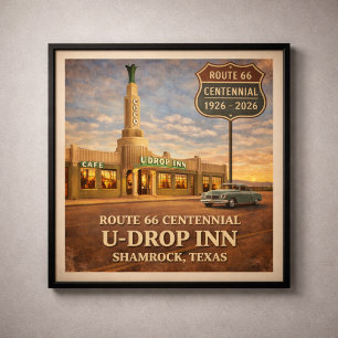 Affiche Shamrock Texas Route 66 Inn