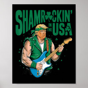 Affiche Shamrockin Aux Etats-Unis, Drôle St patrick Trump