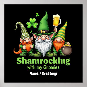 Affiche Shamrocking avec My Gnomies Funny St. Patrick's