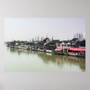 Affiche Shanghai, Chine, 30 mars 2017, Bui historique en b