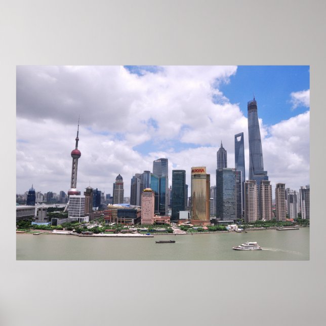 Affiche Shanghai, Chine skyline (Devant)