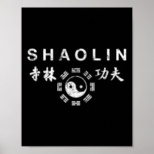 Affiche Shaolin Kung Fu Arts martiaux chinois