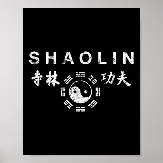 Affiche Shaolin Kung Fu Arts martiaux chinois (Devant)