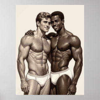 Affiche Shared Radiance: A Golden Age Duo Embracing