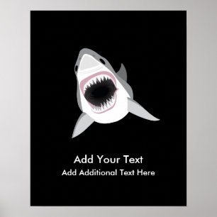 Affiche Shark Attack Funny Custom Text