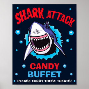 Affiche Shark Candy panneau buffet Shark Candy panneau bar