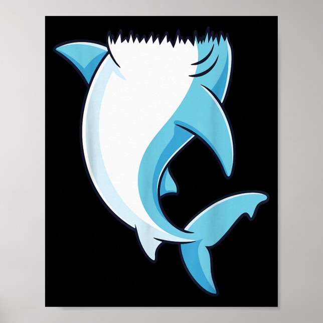 Affiche Shark Shirt Adult Kids Men Women Shark Costume  (Devant)