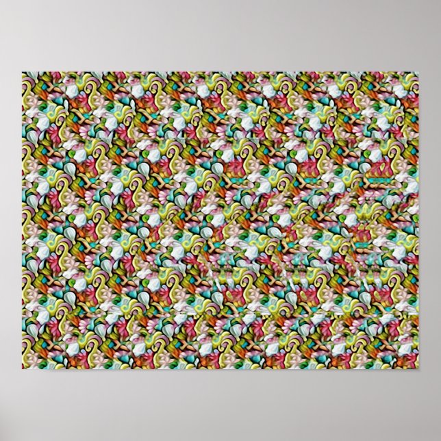 Affiche SHARK STEREOGRAM 16" x 12", Semi-Gloss, No Frame (Devant)