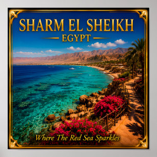 Affiche Sharm El Sheikh Égypte Mer Rouge