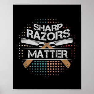 Affiche Sharp Razors Barbers Shop Rasage Cadeau