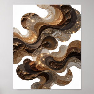 Affiche Sharp Silver ART ABSTRAIT v2