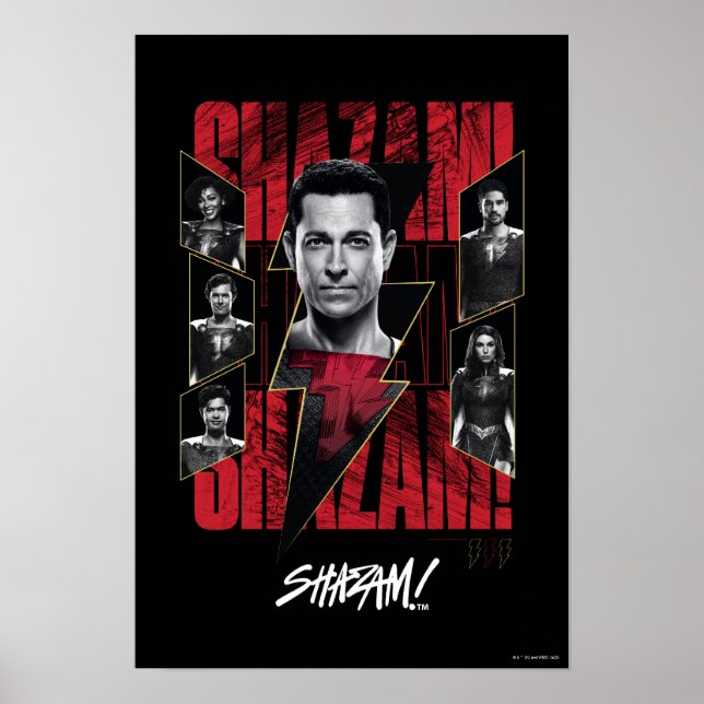 Affiche SHAZAM ! Furie des dieux | Groupe SHAZAMily (Devant)