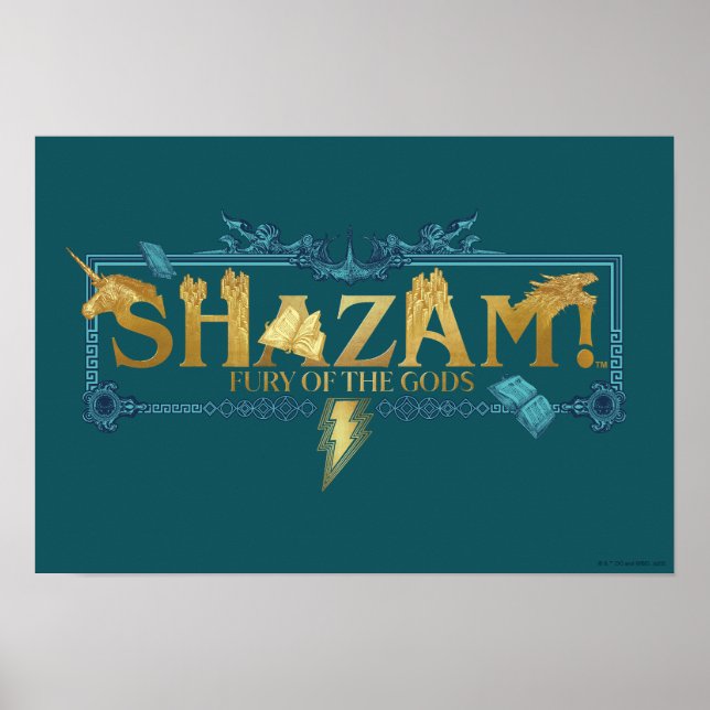 Affiche SHAZAM ! Furie des dieux | Logo mythique (Devant)