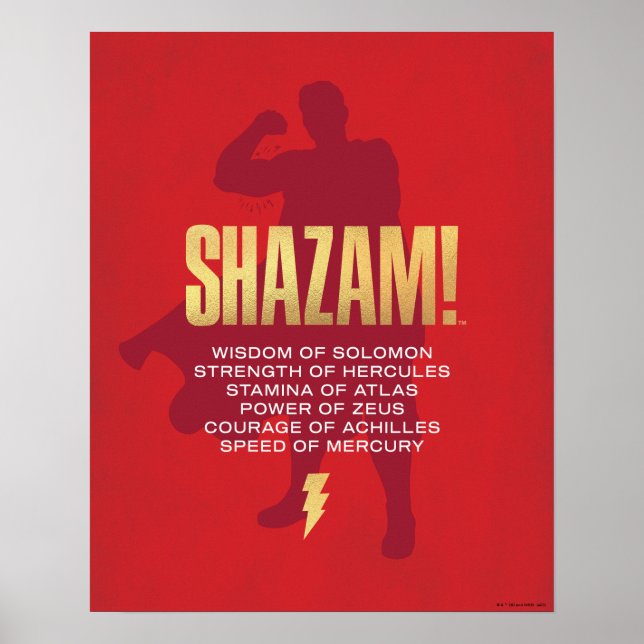 Affiche SHAZAM ! Furie des dieux | Silhouette Flexante (Devant)
