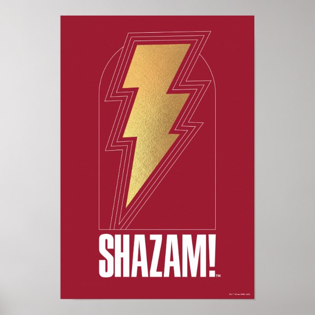 Affiche SHAZAM! Fury of the Gods | Lightning Bolt Badge (Devant)