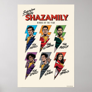 Affiche SHAZAM! Fury of the Gods SHAZAMily Comic Bolts