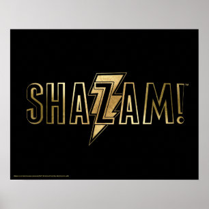 Affiche SHAZAM ! logo d'or de  