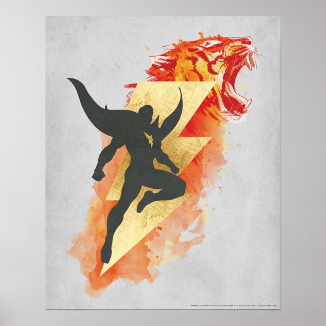 Affiche SHAZAM ! | Shazam Tiger & Lightning Graphic (Devant)